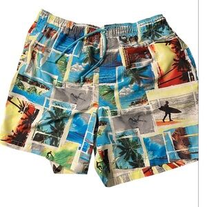 Islander Colorful Surf Print Men's Swim Shorts size XL